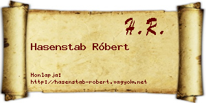 Hasenstab Róbert névjegykártya